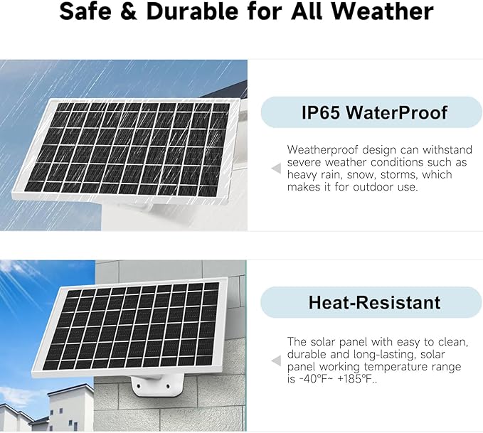4 Pack 5V 7W Cam Solar Panel Charger for USB Type C Outdoo Security Camera Compatible Arlo Essential 2K 2nd Gen 3rd, Arlo Pro 6th Gen 2025 Release, Roku Battery Camera & Roku Cam Plus & More Cam