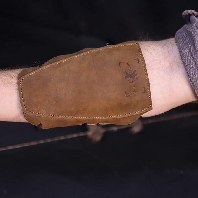 Ultimate Shatterproof Leather Arm Guard | USA Made | Adult Archery Arm Guard for Left & Right Hand