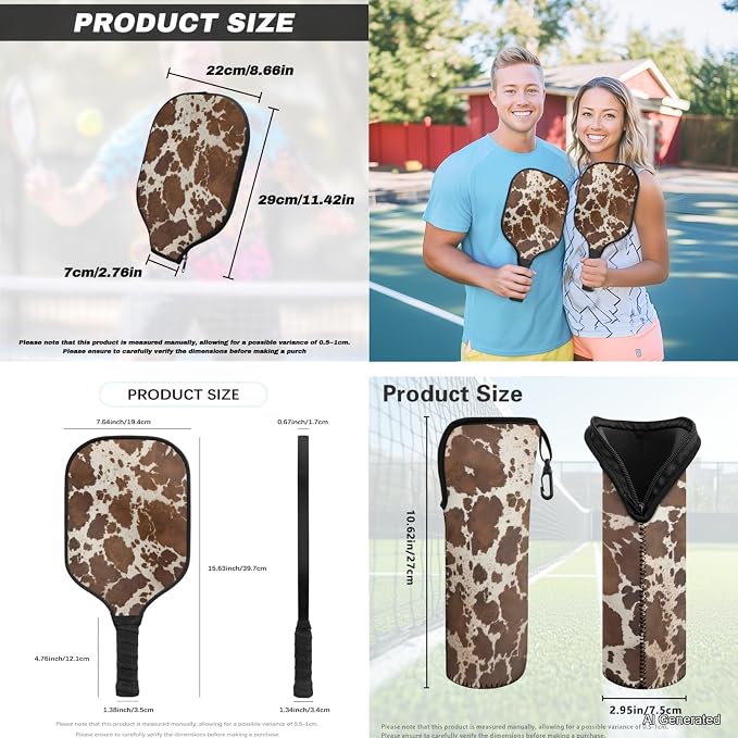 Pickleball Paddles Set 3PCS Pickleball Paddle Case Pickleball Racket Pickleball Bag Ideal for Beginners Gifts