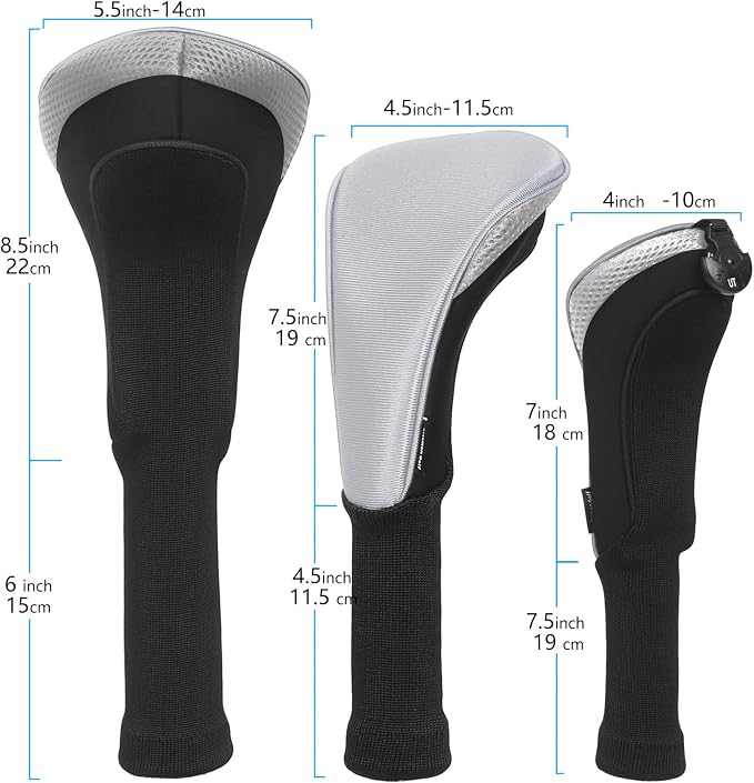 Craftsman Golf 11pcs/Set Neoprene Iron Headcover Set+3pcs/Set Driver Fairway Hybrids Headcover