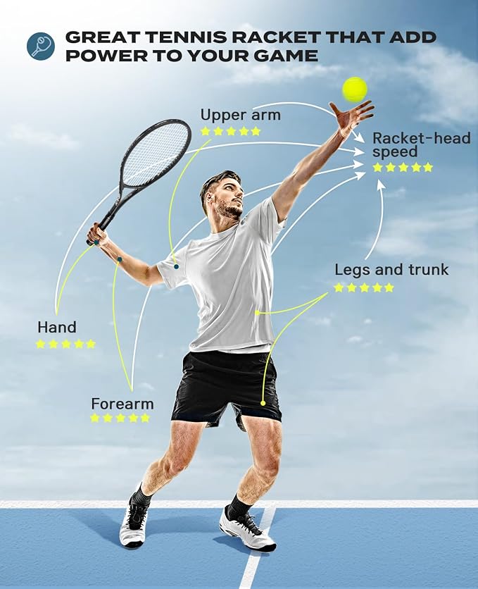 HIRALIY Tennis Rackets 2 Pack for Adults Beginners - 27 Inch Lightweight Aluminum Tennis Racquet Set with 3 Balls & Carry Bag - Vibration Dampening & Large Sweet Spot for Men Women Couples