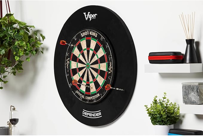 Viper Defender Backboard & Sisal/Bristle Steel Tip Dartboard Bundle