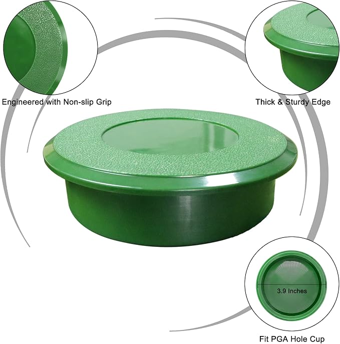 KINGTOP 6Inch Golf Hole Cup with Hole Cover for Backyard Practice Putting Green, Fit PGA | LPGA | USGA Regulations