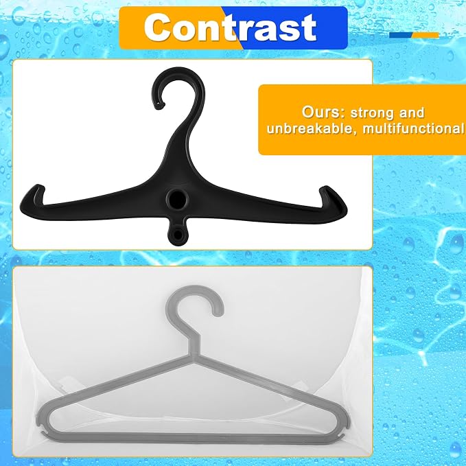 FoldTier Scuba Hanger BC Regulator Scuba Diving Wetsuit Hanger with Din Threads Vest Tactical Gear for Dry Clothes BCD Side Hanging
