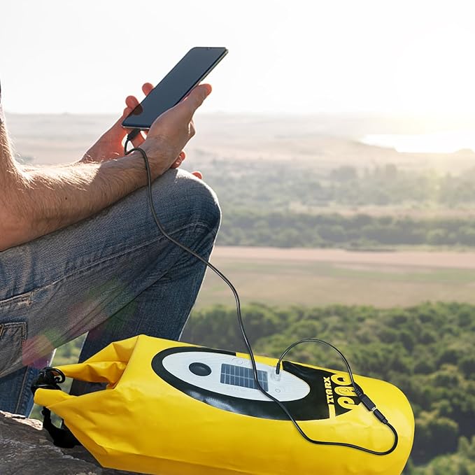 Qoolife Dry Bag Waterproof with Solar Bluetooth Speaker & Light - 10L/20L Roll Top Dry Sack Keeps Gear Dry for Men Women Kayaking, Beach, Rafting, Boating, Hiking, Camping and Fishing