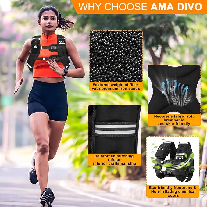 Weighted Vest for Men Women (20lb 16lb 12lb 8lb), Reflective Weighted Vest for Walking, Running, Workout & Fitness, Strength Training, Adjustable Buckles with Detachable Bag