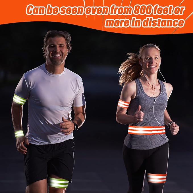 150 Pieces Reflective Arm Bands for Night Walking Ankle Band for Runners Reflective Wrist Band Cycling Running Gear Reflector High Visibility Tape Straps