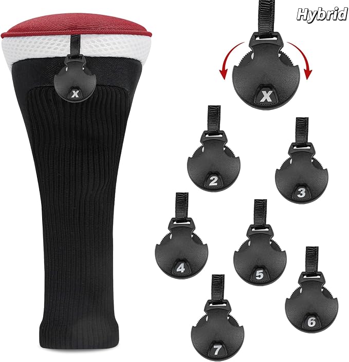 Wood Headcover Golf Club Covers Driver Headcovers Nylon Head Covers Designed to Fit All Woods - 3/4/5/6 Pack/Set Golf Accessories Suitable for Men and Women