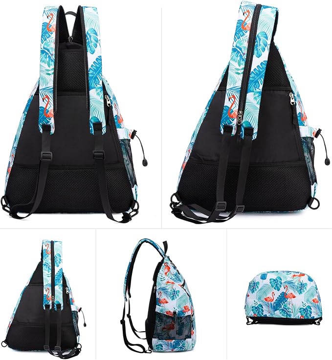 Sucipi Pickleball Bag - Men's & Women's Pickleball Backpack, Adjustable Sling Bag w/Fence Hook/Large Capacity/Safety Pocket