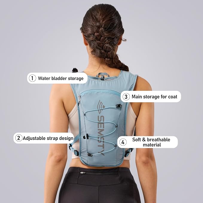 Running Hydration Vest 5L,Running Vest Pack with 1.5L Water Bladder,Lightweight Water Backpack for Hiking Running Cycling