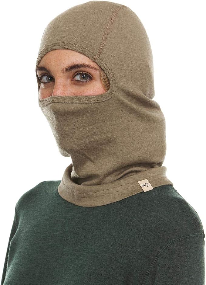 100% Merino Wool Balaclava - Winter Ski Mask - Face Mask - Cold Weather Gear