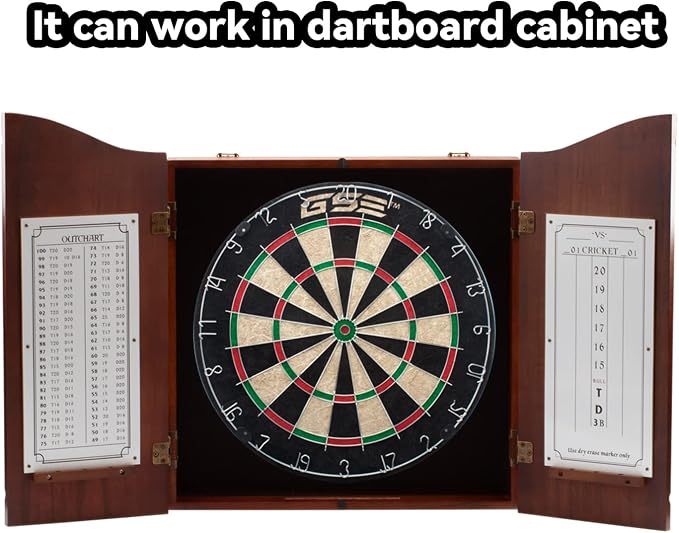 GSE Games & Sports Expert 18" Regulation Size Steel Tip Dartboard Game Set. Excellent Bristle/Sisal, Paper Baseball, Bullseye, Dart Board Game Set (Several Styles Available)