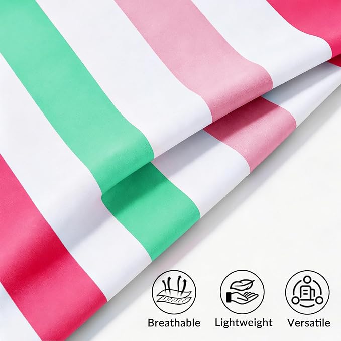 Exclusivo Mezcla Microfiber Quick Dry Beach Towel, Oversized Lightweight Sandfree Pool Towel for Swimming Camping Travel with Bag (Stripe Pink, 35x70 Inches)