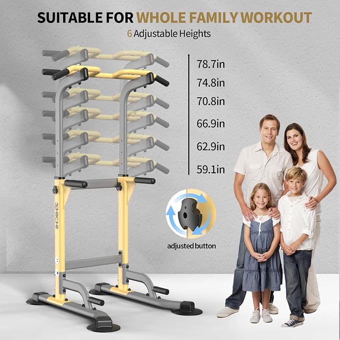 Z ZHICHI Pull-Up Dip Station Pull-Up Chin-Up Weight Capacity 350LBS