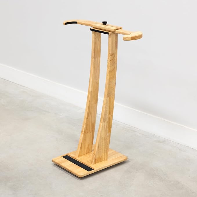 StoreYourBoard SurfStand, Vertical Surfboard Stand, Freestanding Wooden Indoor Display for Shortboard and Longboard, Adjustable to Fit Boards 16" to 26" Wide