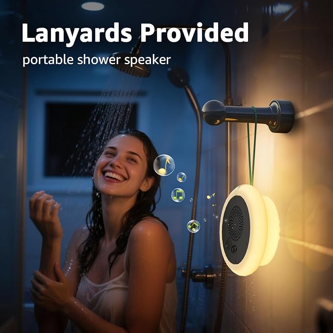 2-Pack Floating Pool Speaker with Lights LED Show Water-Resistant Portable Floating Pool Lights USB Rechargeable Cordless with Remote for Swimming Pool Beach Outdoor