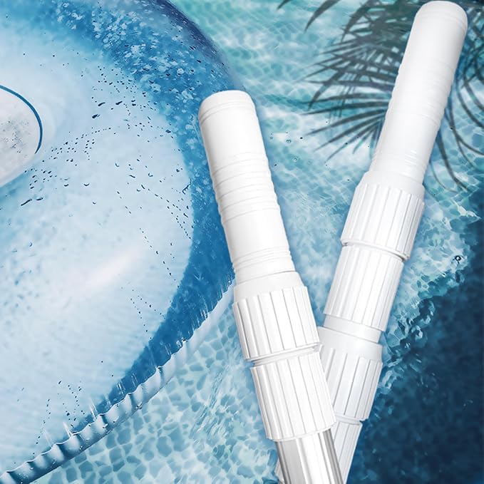Pool Pole- Professional 9-Foot Telescopic Pool Cleaning Rod,Pool Rod Adjustable Telescopic Rod, Used for Cleaning Nets, Brushes, Vacuum Heads (9-feet)