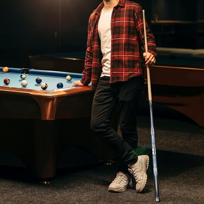 Kmise Professional Pool Cue Stick, 18 19 20oz Canadian Maple Cue Sticks, Low Deflection Shaft with Telescopic Extension Cue