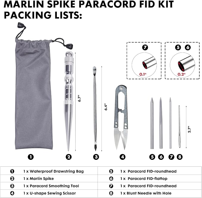 KOKKOYA Paracord Jig Tools Bracelet Making Kit Paracord Jig Weaving Tools Accessories Loom DIY Craft Maker with 5 Cords and 6 Buckles with Marlin Spike Kit (Army Green)