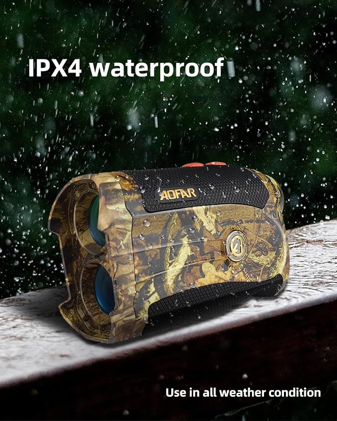 AOFAR HX-1200T Range Finder for Hunting Archery, 1200 Yards with Angle and Horizontal Distance, Shooting Wild Waterproof Coma Rangefinder, 6X 25mm, Range and Bow Mode, Free Battery Gift Package