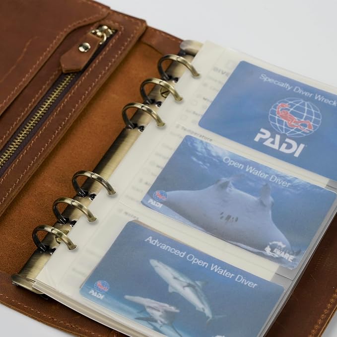 Dive Log Book Scuba Diving, A6 Scuba Diving Journal with 50 Pages for PADI/SSI Divers