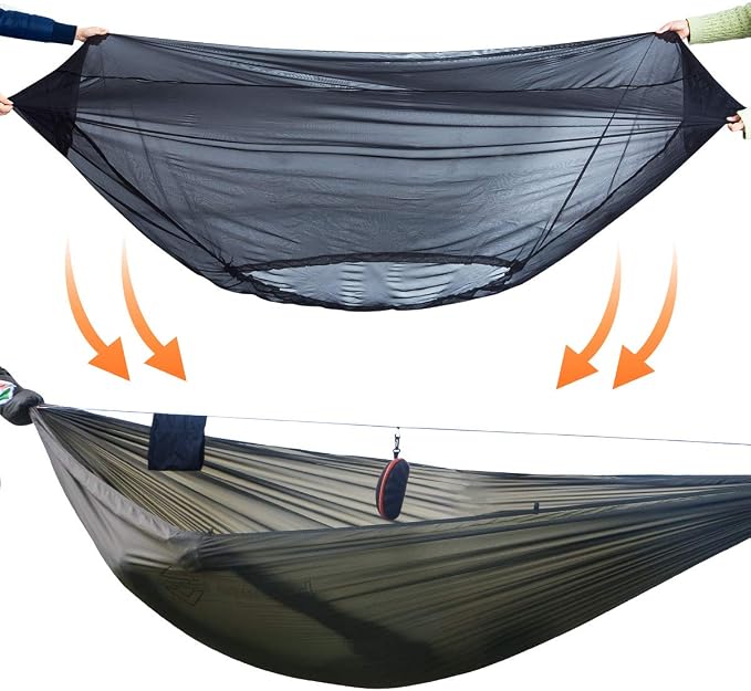 onewind Ultralight Double Layer Hammock with Mosquito Net for Camping Hiking Backpacking