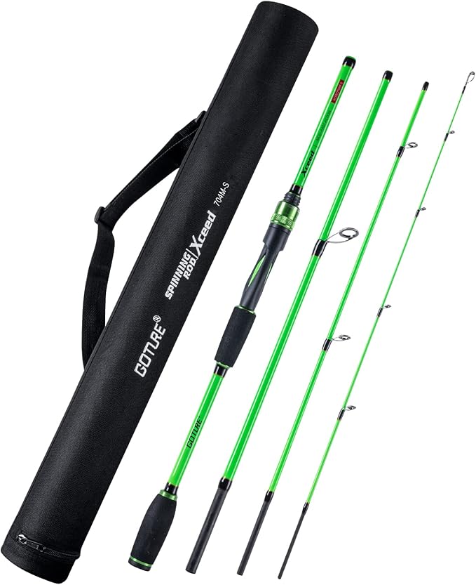 Goture 4-Piece Travel Carbon Fishing Rod M/MH Action 6.6-12ft Multi-Colors | Goture multi-spec travel fishing rods adopt upgraded high-grade carbon fiber blank with premium Fuji line guides