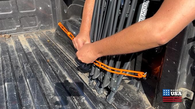 BluBird Rapid Tie Adjustable Strap, 15" Expandable Heavy Duty Indoor Outdoor Ball Ties Cord (UV Resistant, No Recoil Like Bungee Cord, Made in USA) - Blue - 2pk