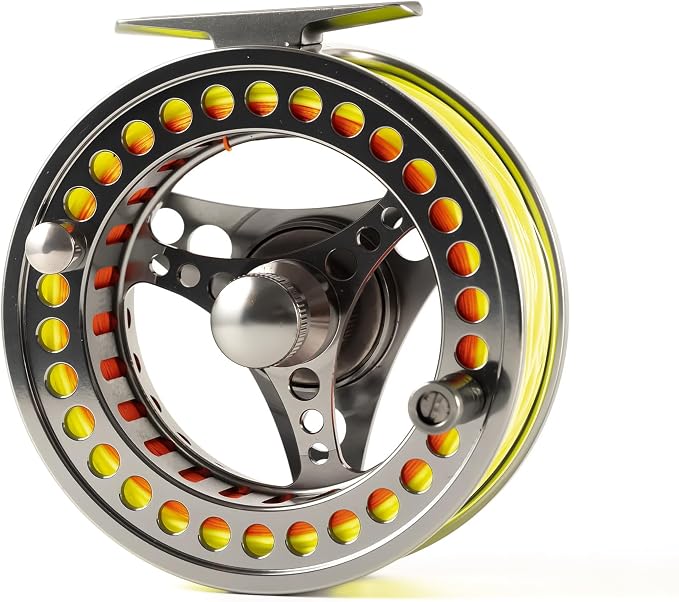 EX-ALC Fly Reel 3/4 5/6 7/8 9/10WT CNC Machined Large Arbor Aluminum Fly Fishing Reels Silver/Gunsmoke Fly Reels