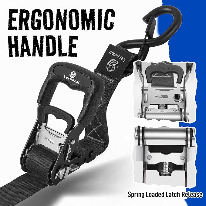 Ratchet Straps, 1.5 inch x 15 ft(4 Pack) Heavy Duty Tie Down Straps, Ratchet Tie Down Straps with Soft Loops-5,208 lbs (Black)