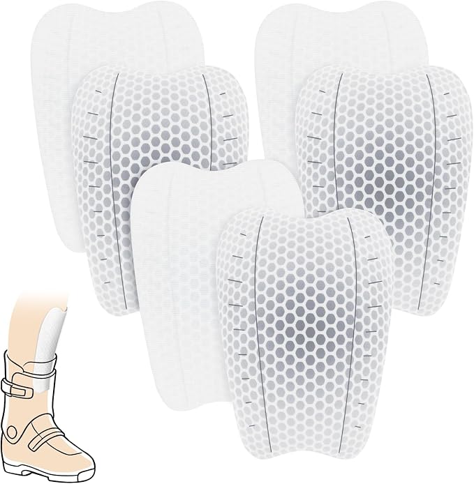 2/4/6/8 Pcs Ski Shin Guards for Boots, Gel Shin Pads for Ski & Snowboard, Lightweight Reusable Shin Protectors for Pressure Relief