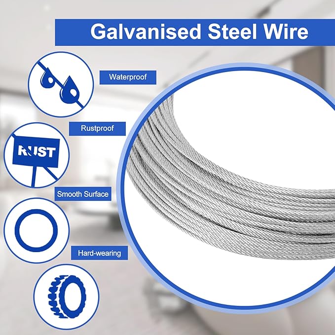 Batting Cage-Netting Wire Tension Kit for 55ft/70ft,Adjustable Batting Cage Suspension Net Kit, Batting Cage Net Hanging Kit for Baseball and Softball