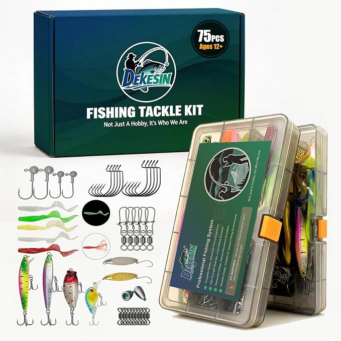 Elite Bass Fishing Tackle Box Kit - All-in-One Lure Set | Fully loaded with zero junk fillers. Premium Gear Gift for beginners, teens, Men, Dad, Weekend & Progressive Anglers