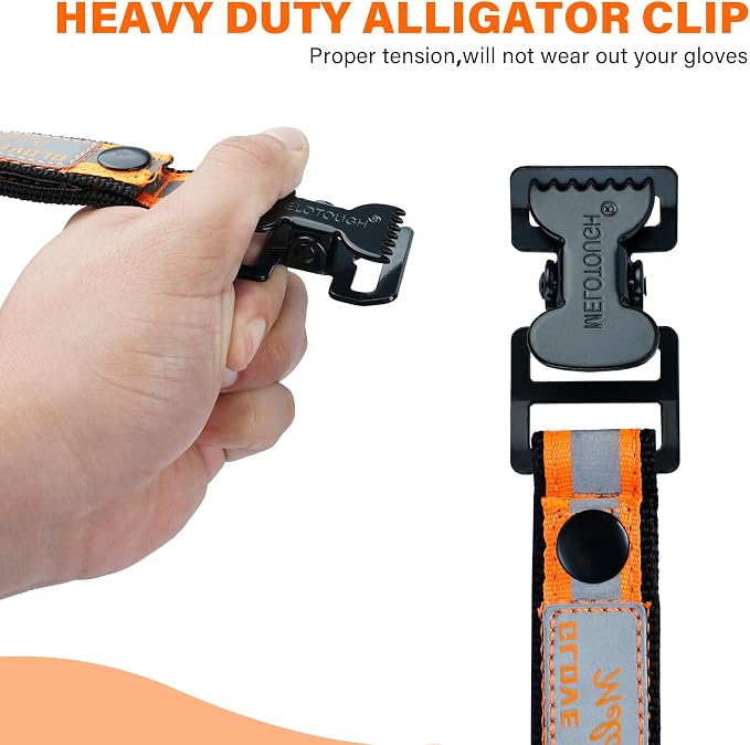 MELOTOUGH Work Glove Holder Glove Strap Quick Leash With Alligator Clip…