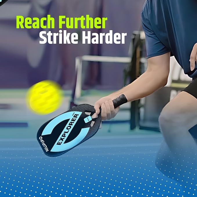 niupipo Pickleball Paddles Set of 2/4/1, USAPA Approved Carbon Fiber & Fiberglass Hybrid, Easy Power, Polypropylene Honeycomb Core, Cushioned 4.72" Grip, Bag/Cover, Pickleball Paddle Set for Men Women