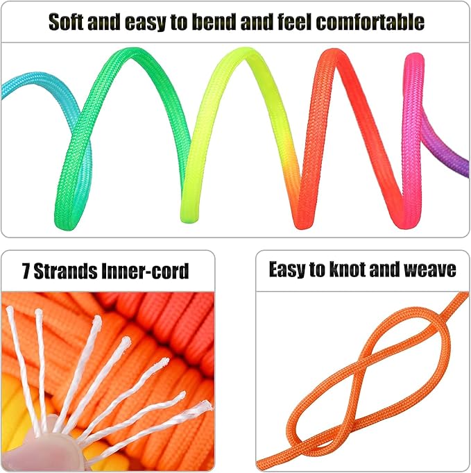 Paracord Combo Kit - 36 Colors, Multifunction Ropes & Accessories for Crafts
