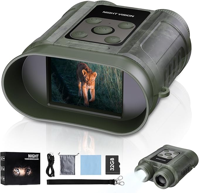 Gifts for Men and Teen Boys,Night Vision Goggles,Night Vision Binoculars,32GB Card Included, Photo/Video Capture,Outdoor Tools for Education, Wildlife Watching,Birthday Gifts for Boy,Men,Gift for Dad