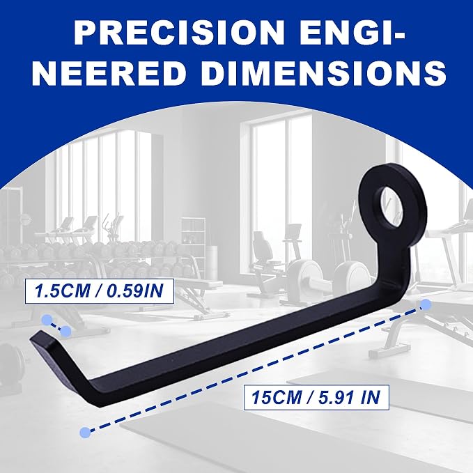 Squat Rack Storage Hooks for 5/8" & 1" Holes, Power Rack Storage Holder for Cable Machine Attachments, Resistance Bands & Gym Accessories