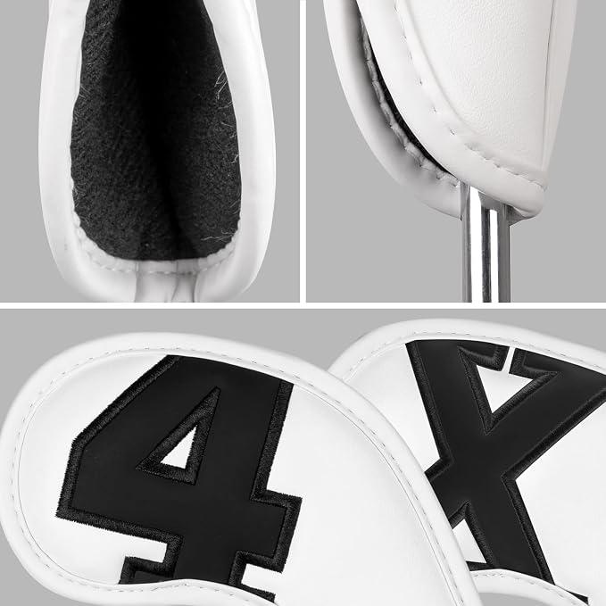 Craftsman Golf Magnetic Iron Headcovers Protective Cover with Large No. Available for Customize Name