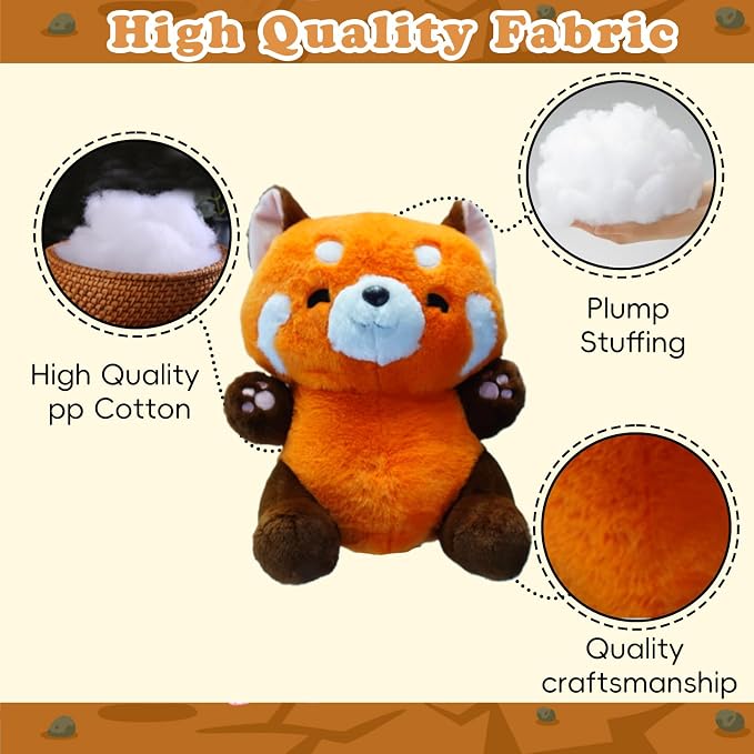 Cute Red Panda Golf Headcover, Animals Plush Golf Club Head Covers, Small Size Fits Hybird and Irons, Large Size Fits Standard 460cc Driver Head