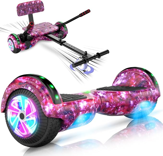 CBD Scooter with Corlorful LED Lights,6.5" Wheels, Dual 300W Motor Scooter for Kids Girls Boys Adults, All Ages
