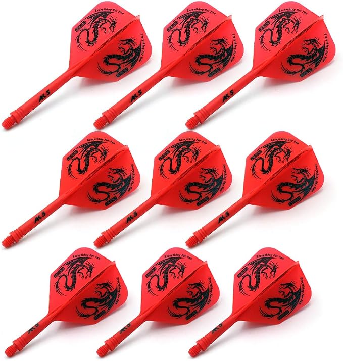 CUESOUL 3 Sets Integrated Dart Shaft and Flights,Dart Shaft Length 21mm/28mm/33mm