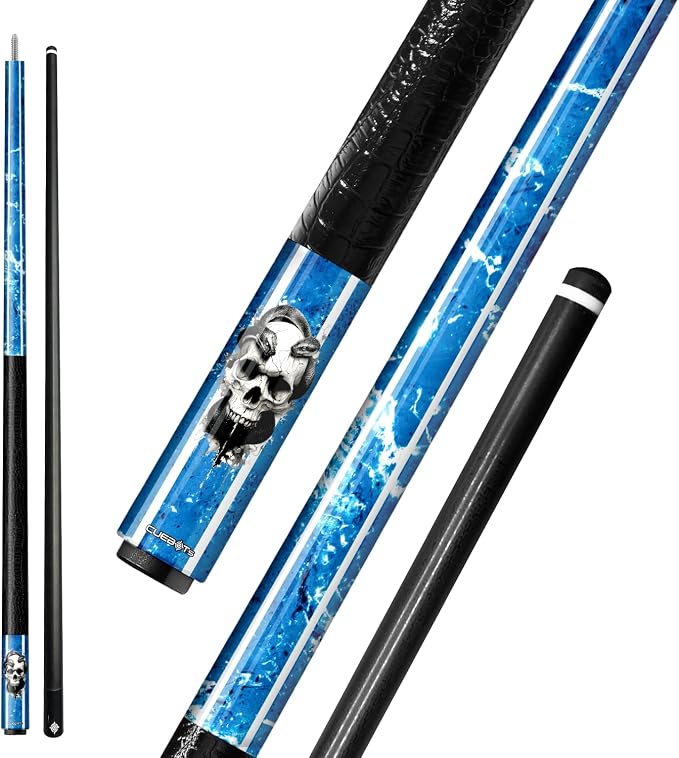 Series, Glass Fiber Pool Cue Stick, Uni-QR, 3/8-10, 5/16-18 Joint, Synthetic Leather Grip, 29" Glassfiber Shaft, 7-Layer Microfiber Tip