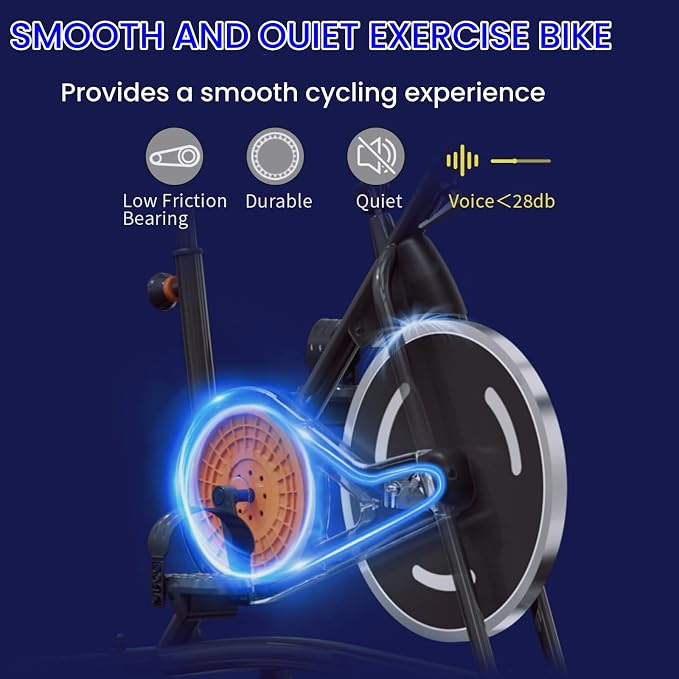NAYSAYE Exercise Bike, Adjustable Stationary Bikes with Smartphone Mount, Professional Exercise Bike with Digital Pulse Display for Home and Office