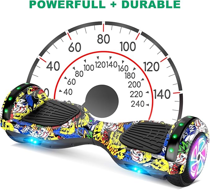 CBD Scooter with Corlorful LED Lights,6.5" Wheels, Dual 300W Motor Scooter for Kids Girls Boys Adults, All Ages