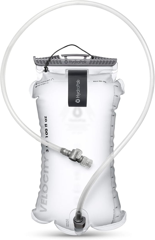 HydraPak Velocity Hydration Reservoir (1.5L, 2L, 3L), Ultralight Water Bladder, Self-Sealing Bite Valve, Leak Proof, Reversible, Dishwasher Safe