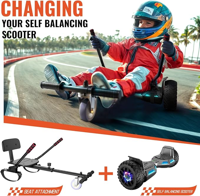 CBD Scooter with Corlorful LED Lights,6.5" Wheels, Dual 300W Motor Scooter for Kids Girls Boys Adults, All Ages