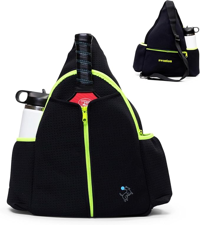 Swinton Pickleball Bag for Women and Men – Stylish Pickleball Backpack | Lightweight, Water-Resistant Pickleball Paddle Bag | Unisex Pickleball Bags with Space for Paddles, Balls & Accessories