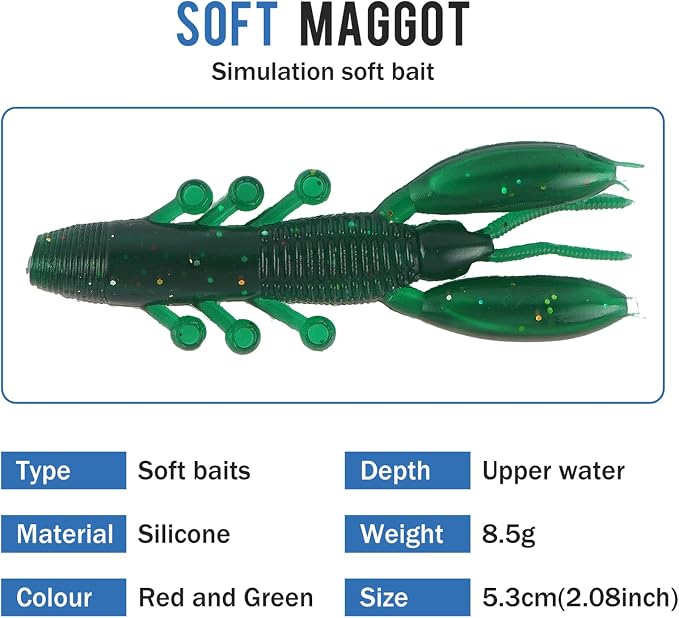 Pure Vie Fishing Topwater Lures Kits Mixed Universal Artificial Soft Baits Tackle Including Crankbaits, Spinnerbaits, Plastic Worms, Frogs, Hooks, Tackle Box - Freshwater Saltwater Fishing Equipment