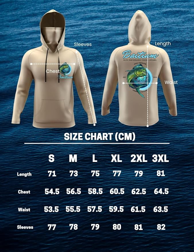 Fishing Shirts for Men,UPF50 Hooded Long Sleeve with Gaiter, Sun Protection Dry Fit Apparel, Face Mask, Fishing Clothes